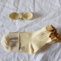 Collegien Short socks with Frill【vanille】