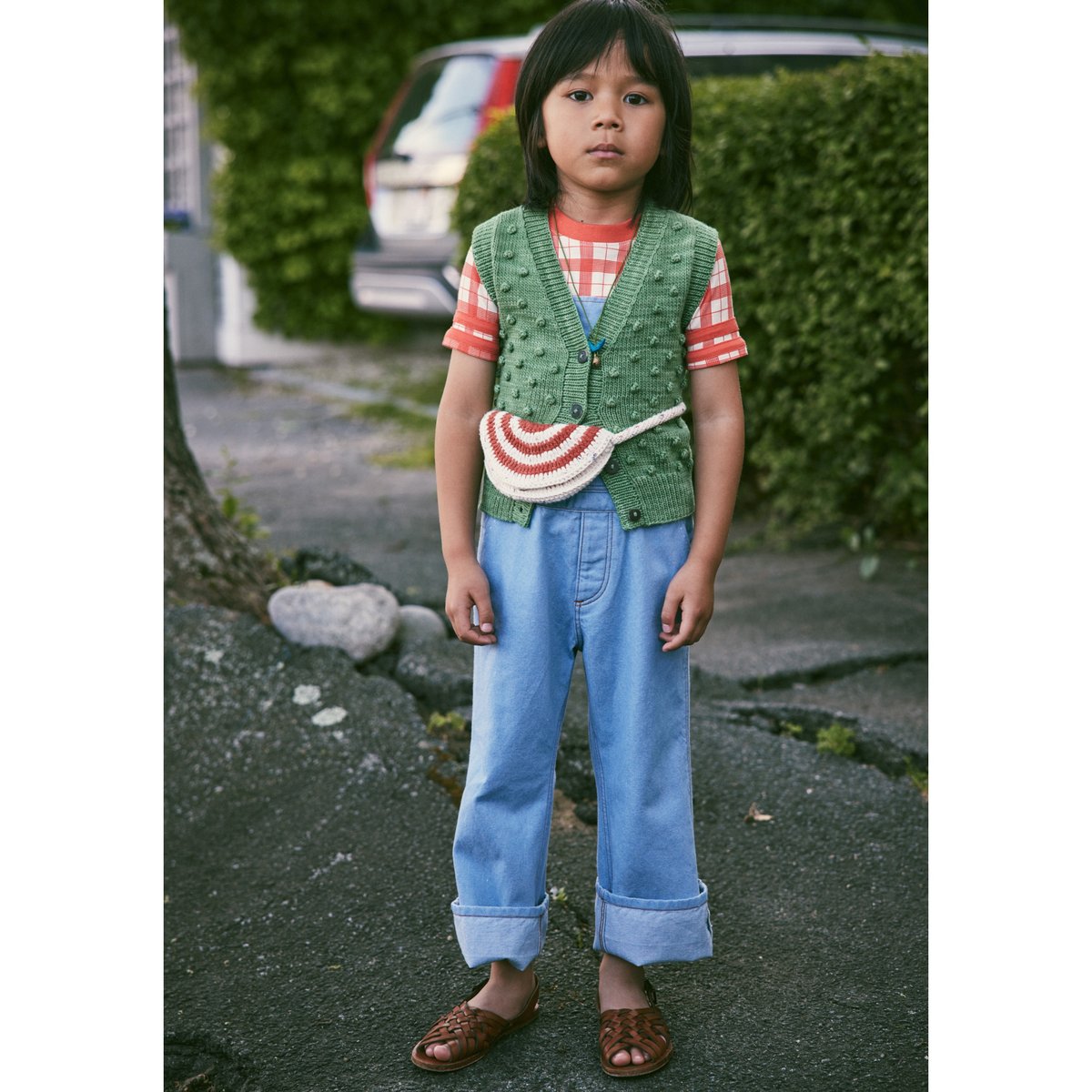 【美品】Misha&puff コンフェッティジレ　12-18m Misha&Puff Auggie Popcorn Vest/Jadeite | hanakao