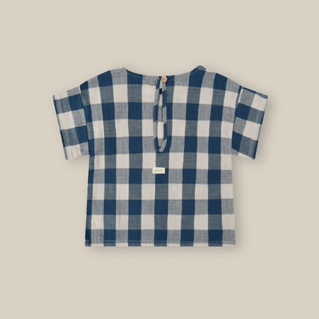 organic zoo   Pottery Blue Gingham Boxy T-shirt