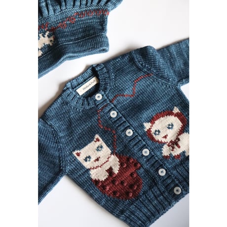 Misha&Puff  Three Little Kittens Cardigan (Blue Smoke)