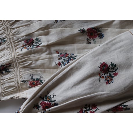 Bonjour  Tunique with hair clip Garden flowers print - cotton voile