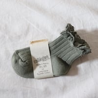 Collegien Lace Trim Ankle Socks 【Sauge】