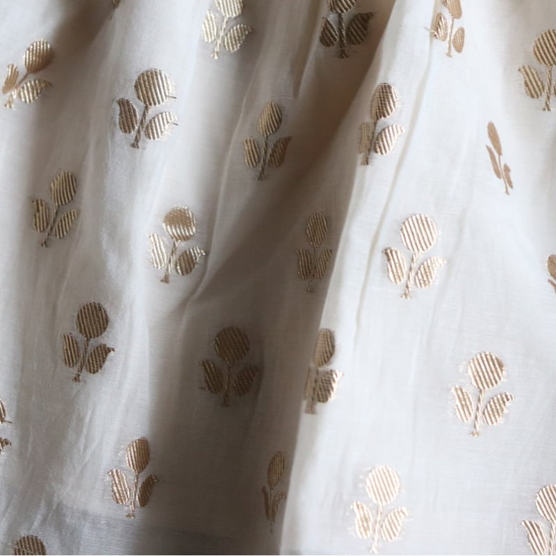 Bonjour Ibiza dress flowers lurex ecru chander