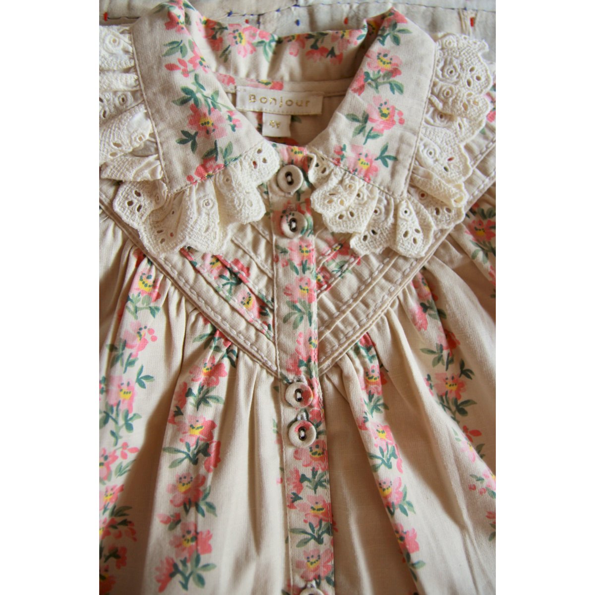 Bonjour IRIS BLOUSE Farandole stripes flowers