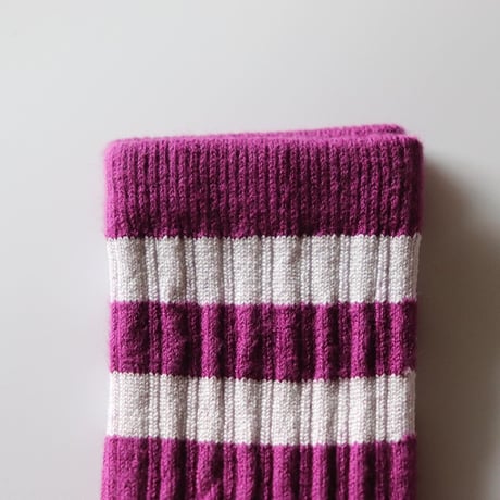 Collegien  Ribbed Varsity Crew socks (Cyclamen)