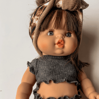 doll clothes (head scarf leopard)