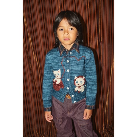 Misha&Puff  Three Little Kittens Cardigan (Blue Smoke)