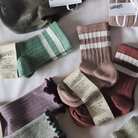Collegien  Ribbed Varsity Crew socks (Celadon)