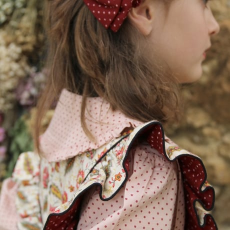 Bonjour  Apron dress Aline print / black lt canvas piping