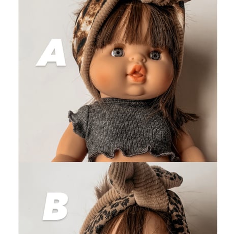 doll clothes (head scarf leopard)