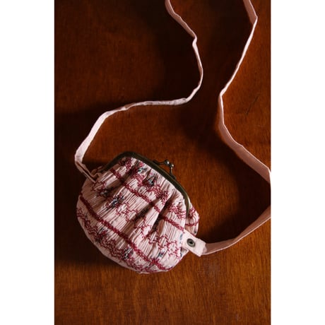 Bonjour  Wallet bag Pink Garden flowers print