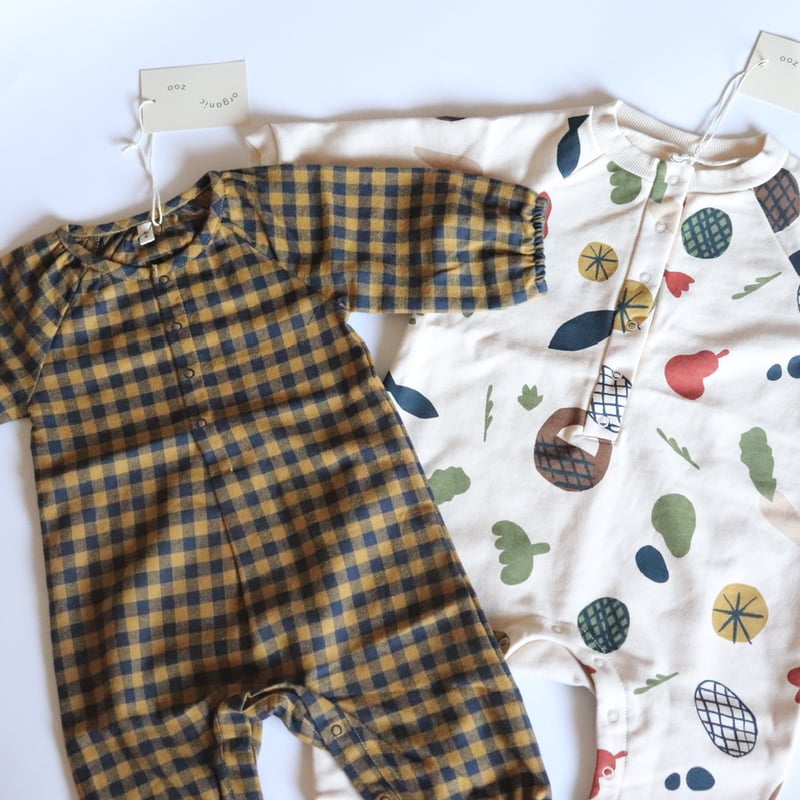 ロンパース・カバーオール organic zoo gingham bloomers1-2y ロンパース・カバーオール organic zoo gingham bloomers1-2y
