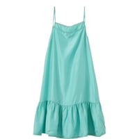 CARAMEL  GRAPE SLIP DRESS aqua