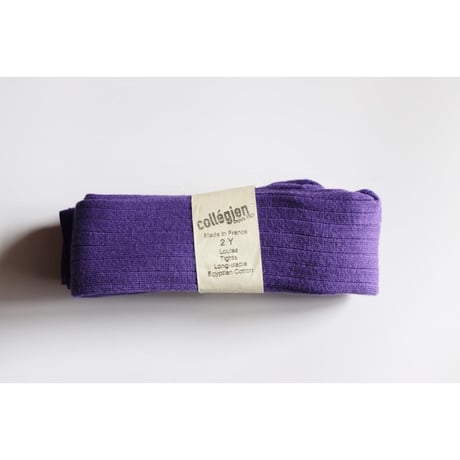 Collegien Louise Ribbed Tights   〈 Iris de Provence〉