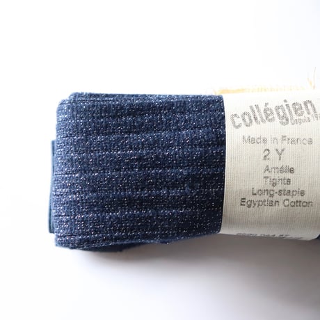 Collegien Glitter Ribbed Tights（Nuit Etoilee)