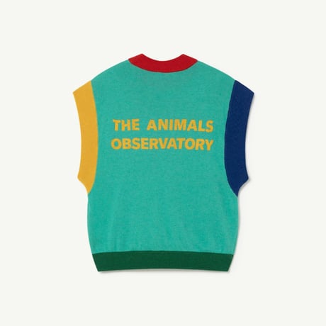 The Animals Observatory  Parrot Kids Vest Turquoise Bear