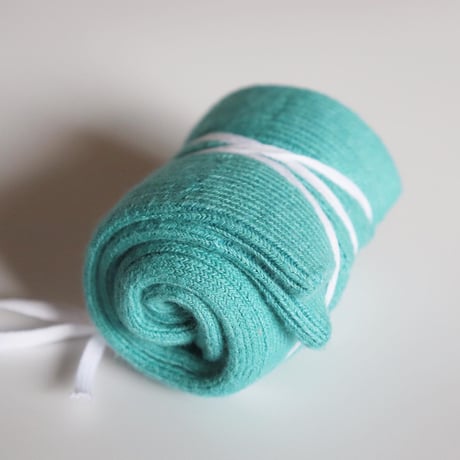 Collegien Plain Ribbed Knee-high Socks (Lagon)