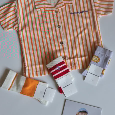 the campamento  Orange Stripes Socks