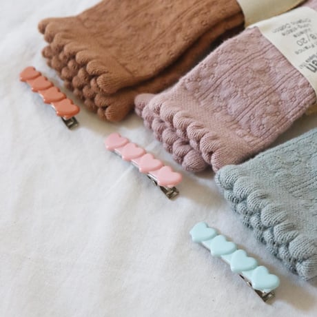 Collegien Pointelle Organic Cotton  Knee-high Socks  【Aigue Marine】