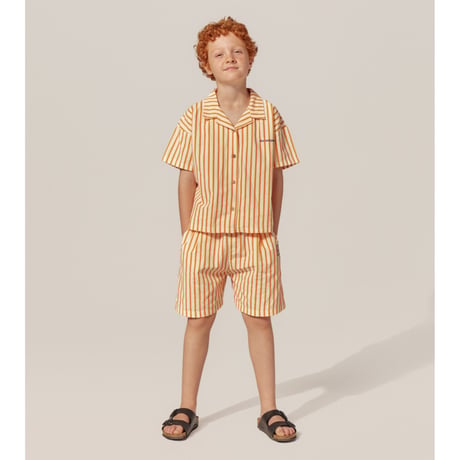 the campamento  Orange Stripes Shirt