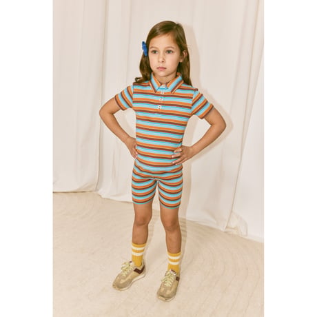 Misha&Puff  BIKE SHORT (BRIGHT SKY AVENUE STRIPE)