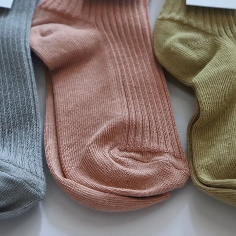 limonade  Ankle Ribbed Socks (GREY)