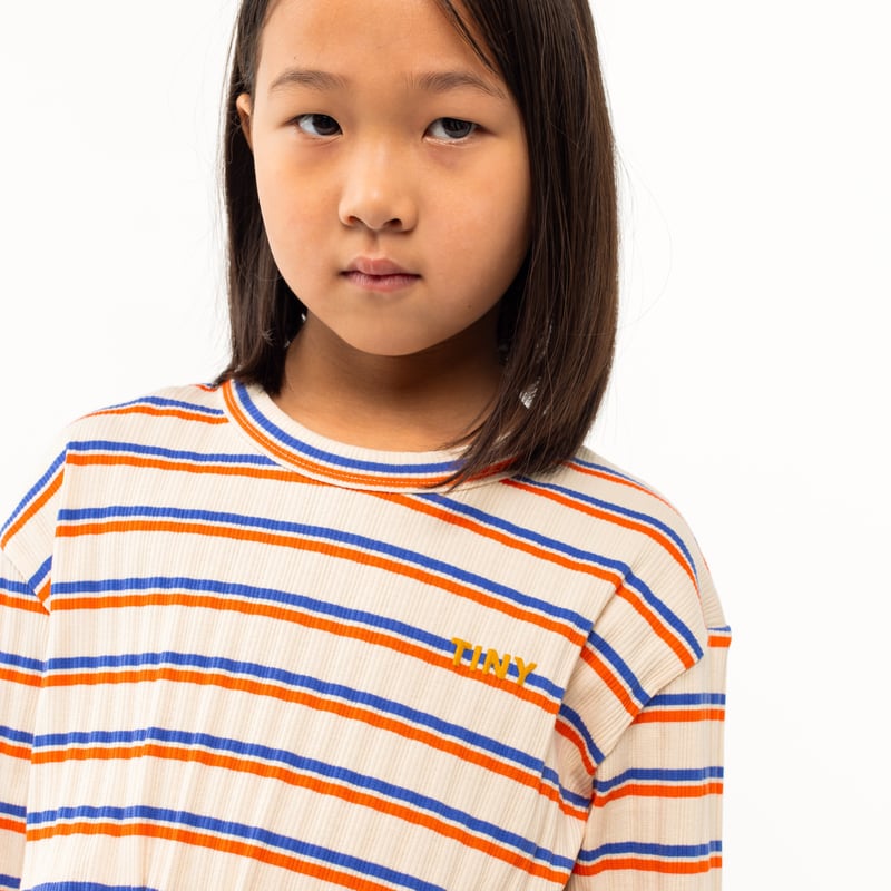 TINYCOTTONS rib stripes tee | hanakao
