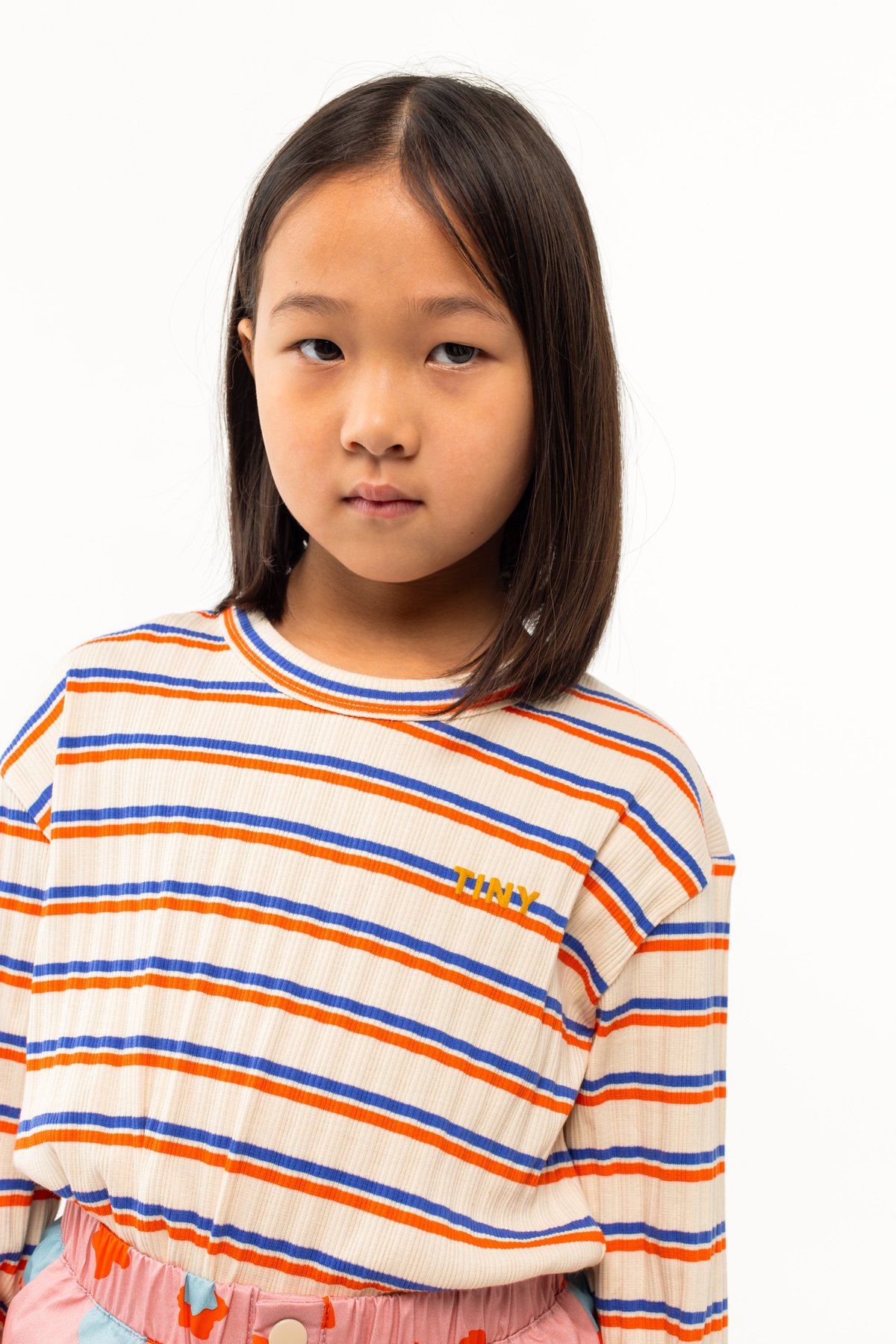 TINYCOTTONS rib stripes tee | hanakao