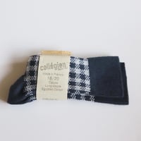 Collegien  Gingham Knee high Socks【Nuit Etoilee】