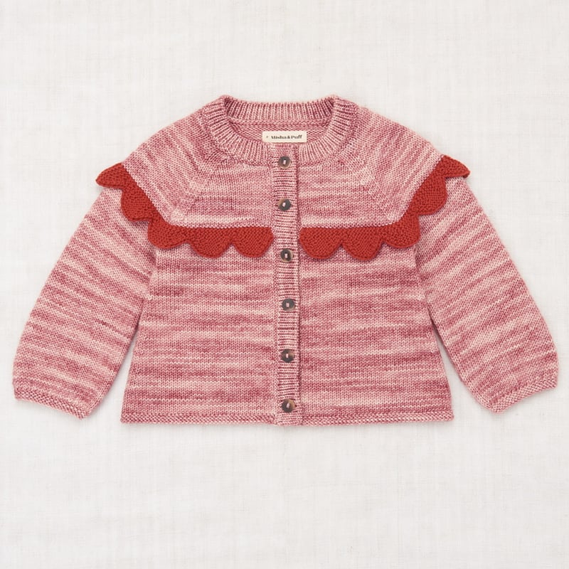 Misha&Puff Scallop Yoke Cardigan(Prairie Rose)