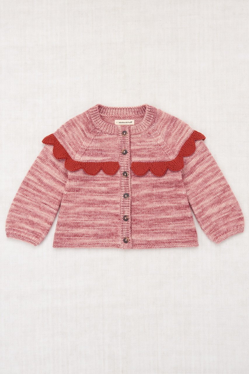Misha&Puff Scallop Yoke Cardigan(Prairie Rose)