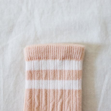 Collegien  Ribbed Varsity Crew socks (Sorbet)