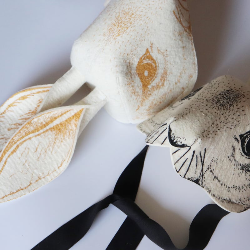 Frida's Tierchen RABBIT HEADDRESS (gold,black,