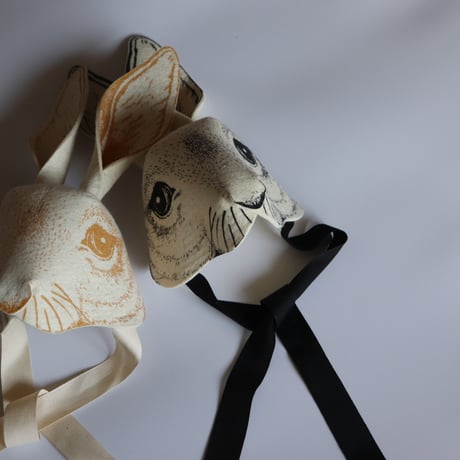 Frida's Tierchen  RABBIT HEADDRESS (gold,black,silver)