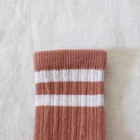 Collegien  Ribbed Varsity Crew socks (Bois de Rose)