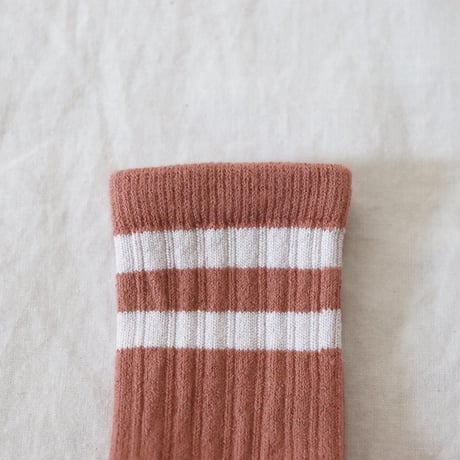 Collegien  Ribbed Varsity Crew socks (Bois de Rose)
