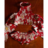 Bonjour  Swimsuit Gaughin print - Vanilla dyed light canvas