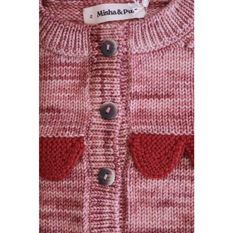 Misha&Puff Scallop Yoke Cardigan(Prairie Rose)