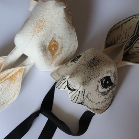 Frida's Tierchen  RABBIT HEADDRESS (gold,black,silver)