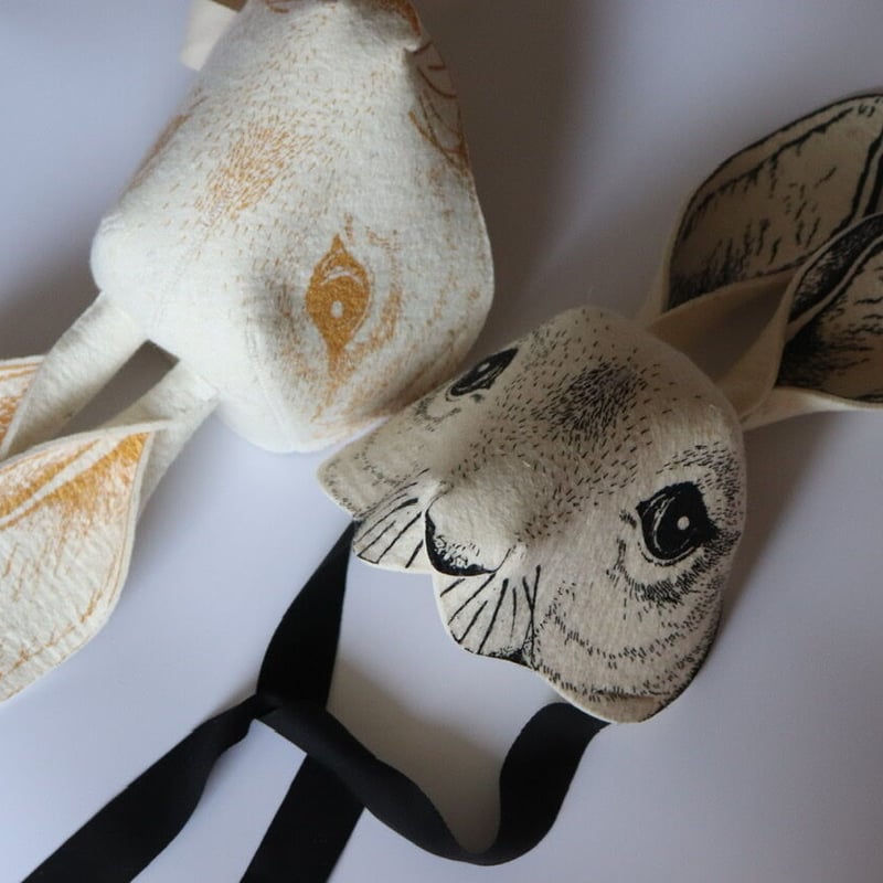 Frida's Tierchen RABBIT HEADDRESS (gold,black,