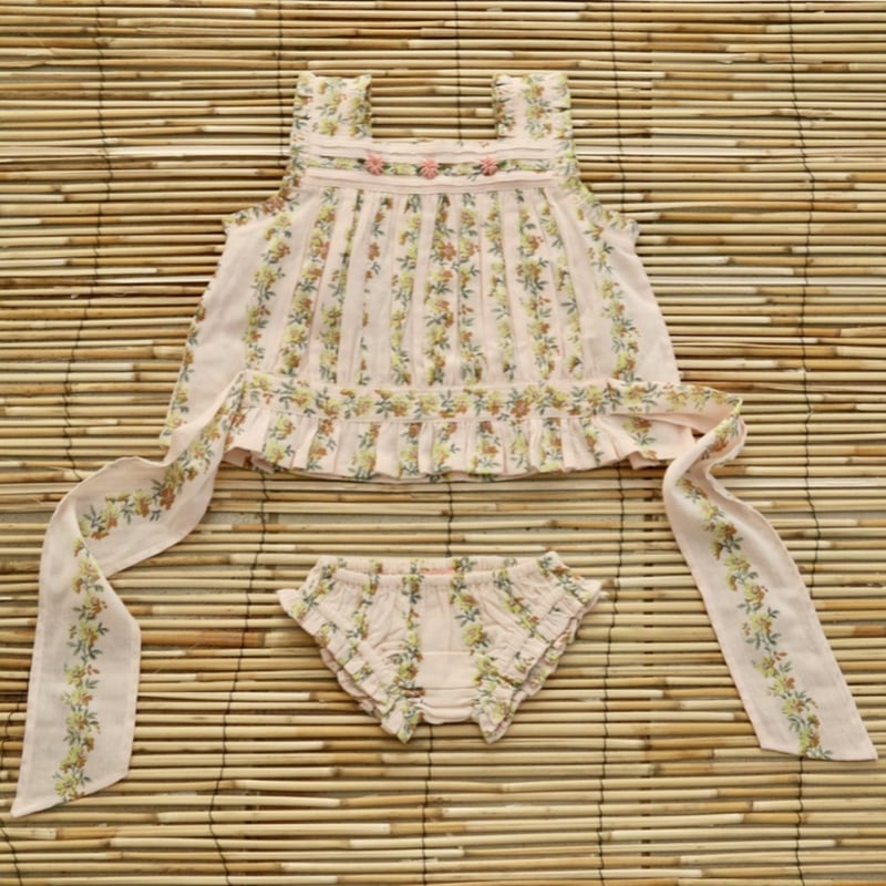 Bonjour Set top& Panty Farandole flowers print