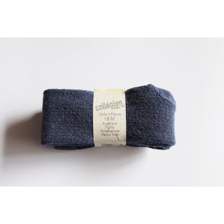 Collegien ◎Pointelle merino wool tights (Nuit Etoilee)