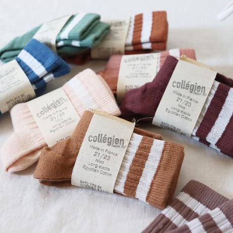 Collegien  Ribbed Varsity Crew socks (Bleu Saphir)
