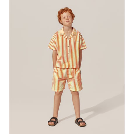 the campamento Orange Stripes Shorts