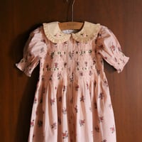 Bonjour  Romantique tunique Pink garden flowers print - cotton voile
