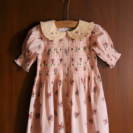 Bonjour  Romantique tunique Pink garden flowers print - cotton voile