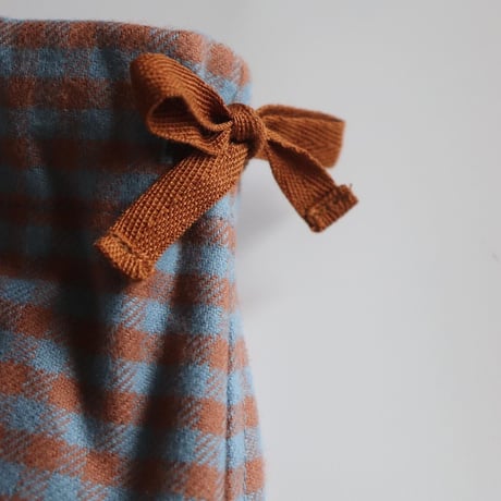 CARAMEL   LEDA TROUSER  brownbluecheck