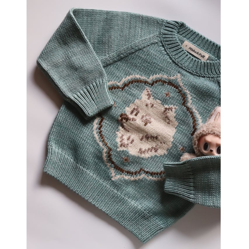 Misha&Puff Royal Dog Sweater (Sage) | hanakao