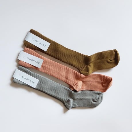 limonade Knee Ribbed Socks (GREY)