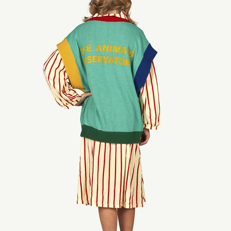 The Animals Observatory  Parrot Kids Vest Turquoise Bear